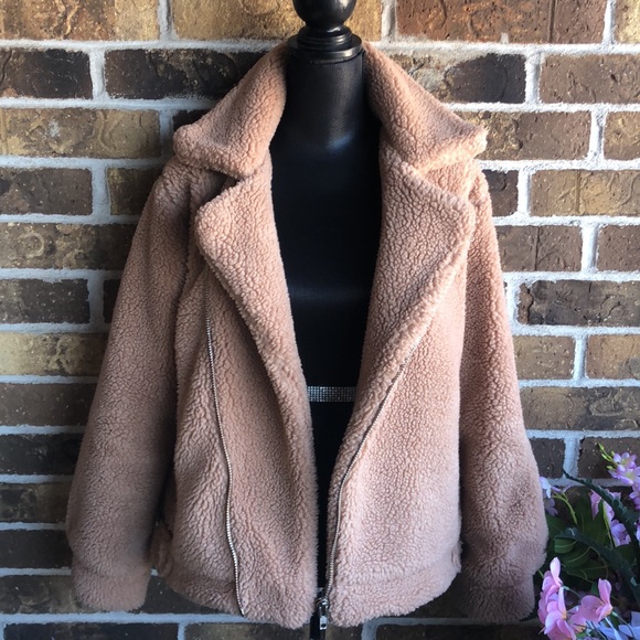 Nasty Gal TEDDY BIKER JACKET - Picture 7 of 12